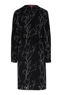 Черное платье с цветочным принтом MAX Mara