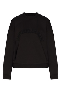 Черный свитшот с логотипом Emporio Armani