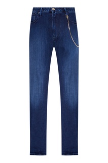 Синие джинсы из хлопка Emporio Armani