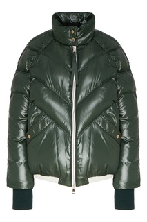 Зеленая куртка-пуховик Yalou Moncler 1952 x Valextra