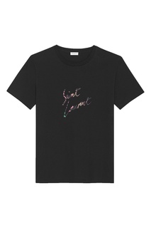 Черная футболка от “Saint Laurent”