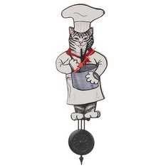 Настенные часы (12х25 см) Кошка-повар 229-187