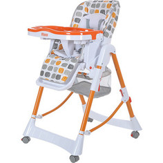 Стульчик для кормления Pituso NINO, ORANGE-GREY DIAMONDS оранж/сер LHB-009
