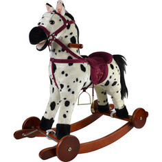 Качалка лошадка Pituso Белый с черными пятнами, 74*30*64см GS2035W