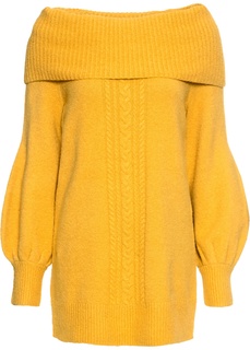 Пуловер с широким воротником Bonprix