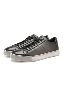Кожаные кеды Santoni