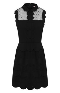 Платье с оборками REDVALENTINO