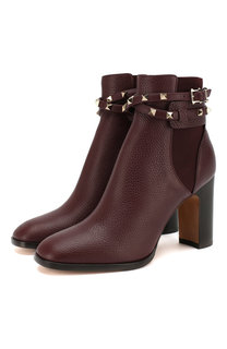 Кожаные ботильоны Valentino Garavani Rockstud Valentino