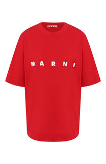 Хлопковая футболка Marni