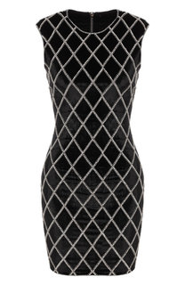 Платье из смеси вискозы и шелка Balmain