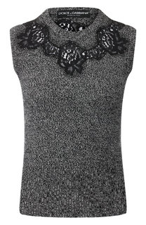 Топ из смеси кашемира и хлопка Dolce & Gabbana