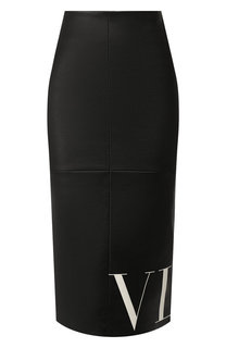 Кожаная юбка Valentino