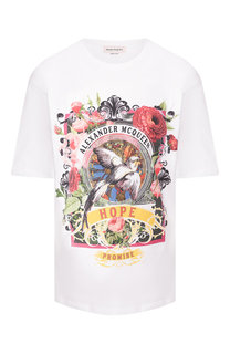 Хлопковая футболка Alexander McQueen