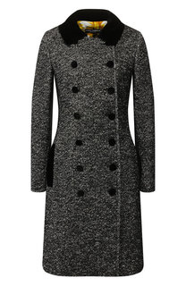 Пальто из смеси шерсти и шелка Dolce & Gabbana