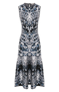 Платье из смеси шелка и вискозы Alexander McQueen