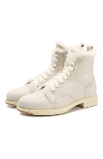 Замшевые ботинки Santoni