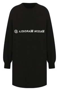 Платье из смеси шерсти и хлопка Mm6