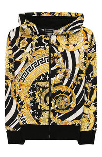 Хлопковая толстовка с капюшоном Versace