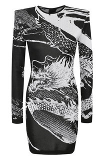 Платье из вискозы Balmain