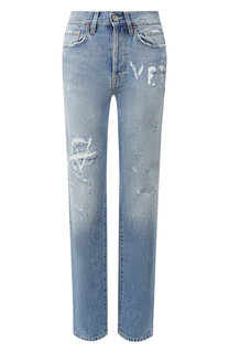 Джинсы с потертостями Vetements