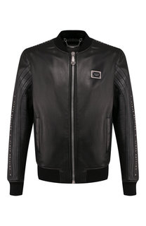 Кожаный бомбер Philipp Plein