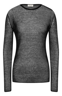 Пуловер из смеси льна и шелка Saint Laurent