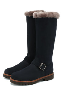 Замшевые сапоги с меховой отделкой Beberlis