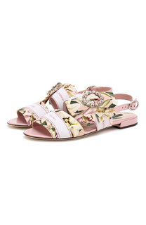 Текстильные сандалии Bianca Dolce & Gabbana