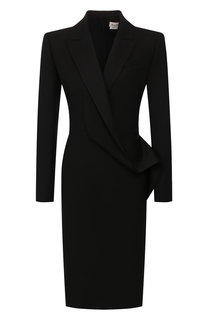 Платье из смеси шерсти и шелка Alexander McQueen