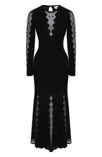 Платье из смеси вискозы и шелка Alexander McQueen