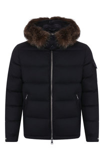 Пуховая куртка с меховой отделкой Moncler