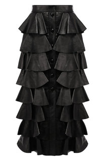 Кожаная юбка Saint Laurent