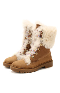 Замшевые ботинки Casadei