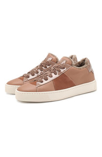 Кожаные кеды Santoni