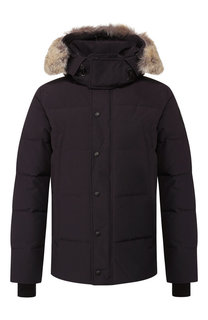 Пуховая куртка Wyndham с меховой отделкой Canada Goose