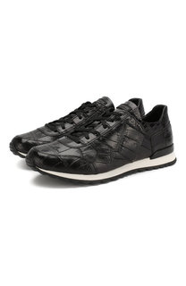 Кроссовки из кожи крокодила Kiton