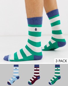Набор из 3 пар мужских носков с полосками Penguin