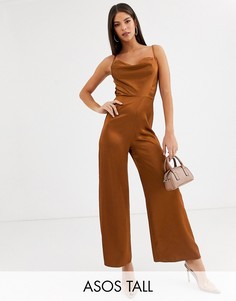 Атласный комбинезон ASOS DESIGN Tall