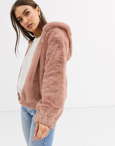 Куртка с капюшоном из искусственного меха French Connection Arabella