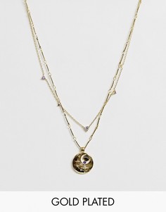 Позолоченное ожерелье с камнем для родившихся в феврале Wanderlust & Co