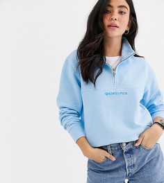 Голубой флисовый джемпер с логотипом Quiksilver