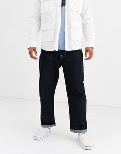 Укороченные широкие джинсы цвета индиго Brooklyn Supply Co