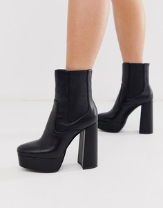 Черные ботинки на платформе Public Desire Lexi