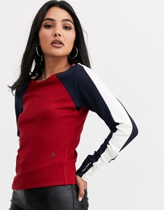 Спортивный лонгслив колор блок G-Star