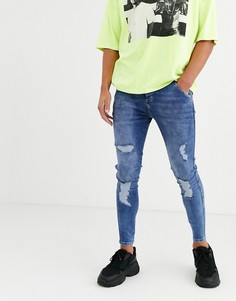 Светло-синие джинсы скинни SikSilk