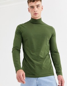 Джемпер цвета хаки с высоким воротником Weekday Ted