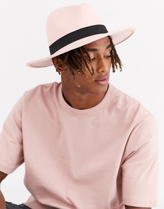 Розовая шляпа SVNX fedora 7X