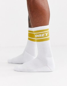 Носки белого/желтого цвета Obey - Cooper II