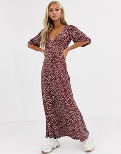 Платье макси в горошек ASOS DESIGN