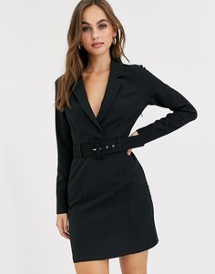 Черное платье-смокинг Miss Selfridge